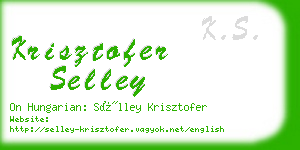 krisztofer selley business card